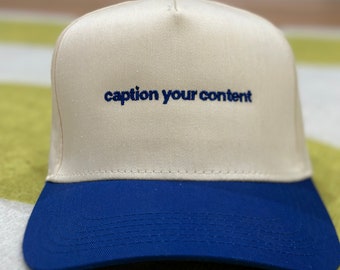 Caption Your Content Hat: Vintage Two-Tone Snapback