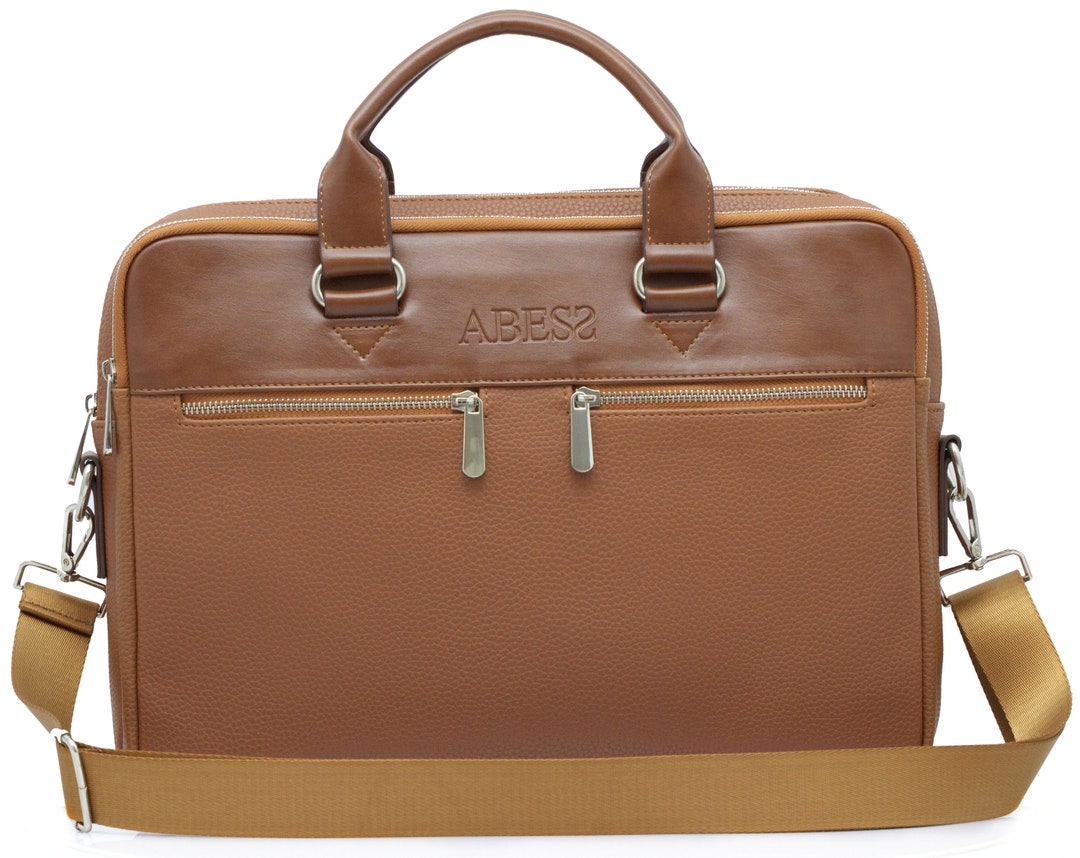 Luxury Briefcase , Vegan Leather Briefcase , Luxury Work Bag , Vegan