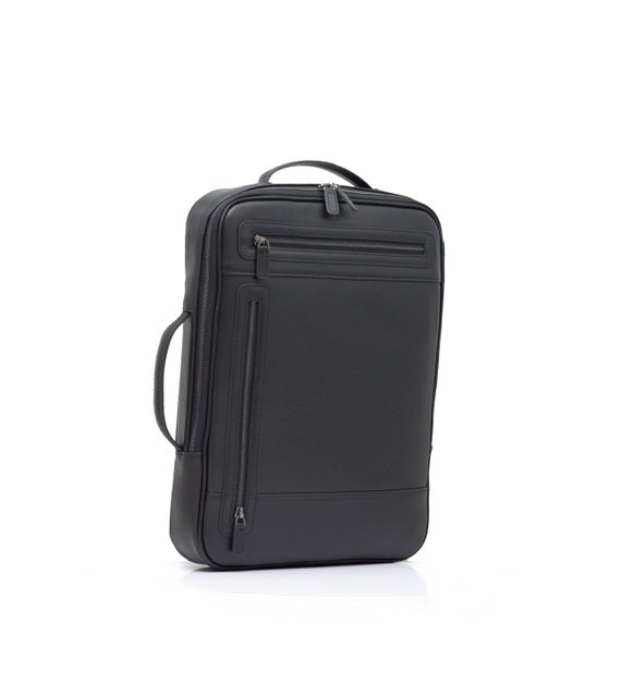 black leather briefcase backpack | Leather Laptop Backpack way carrying options Woosir Leather Briefcase Backpack Convertible