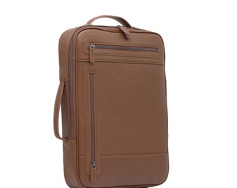 Luxury Leather Briefcase Backpack , Leather Laptop Bag , Leather Briefcase Men , Leather Laptop BackPack , Tan Leather Briefcase Bag