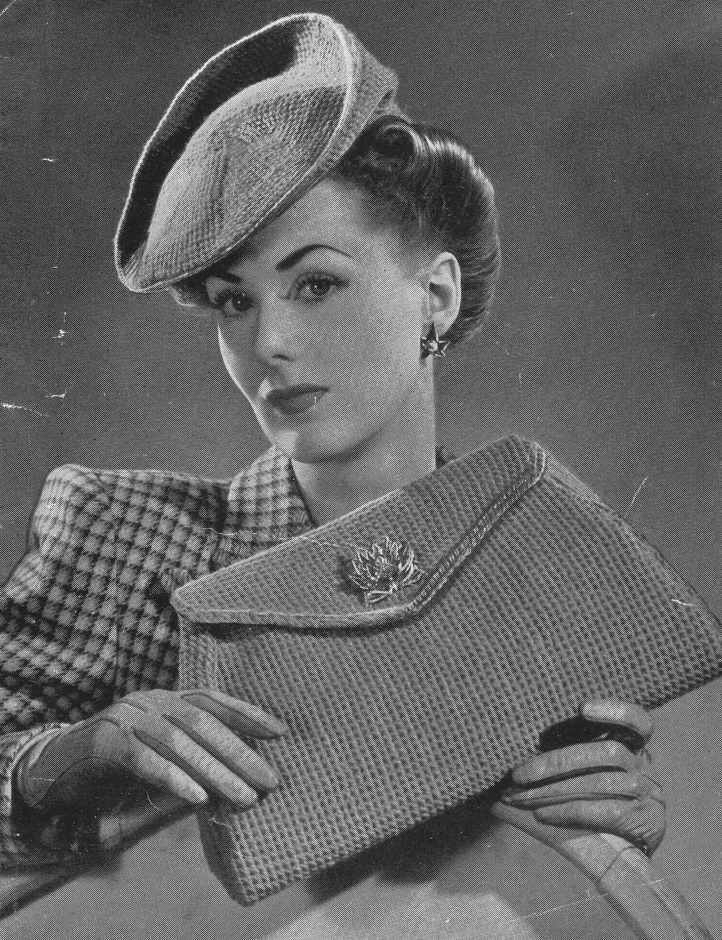 Vintage Ladies Chic 1950s 1940s Beret Hat and Bag Knitting Pattern PDF Digital Download