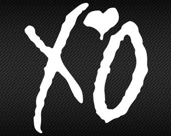 XO Decal, XO Car Decal, Bumper Sticker, Vinyl Decal, Window Decal