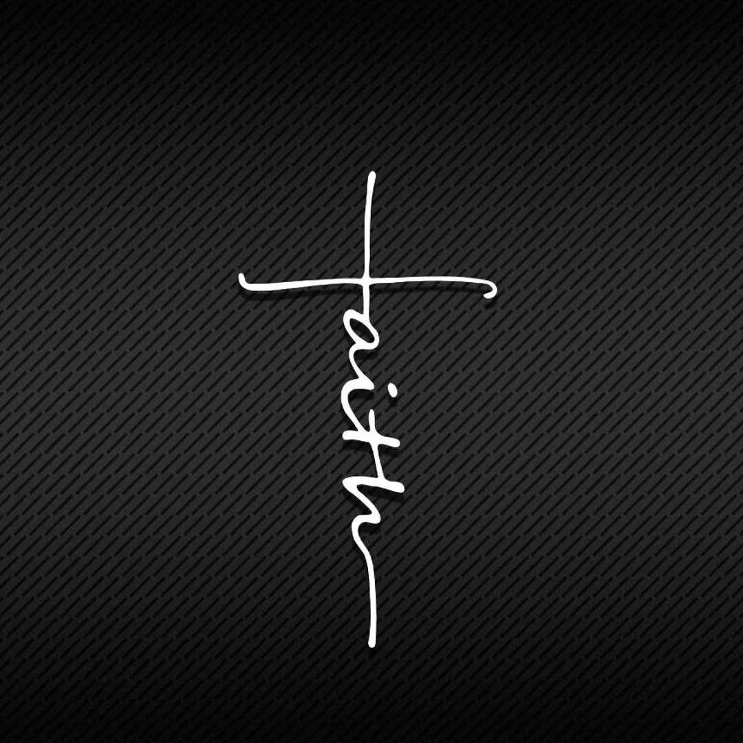 Faith Cross Decal Etsy