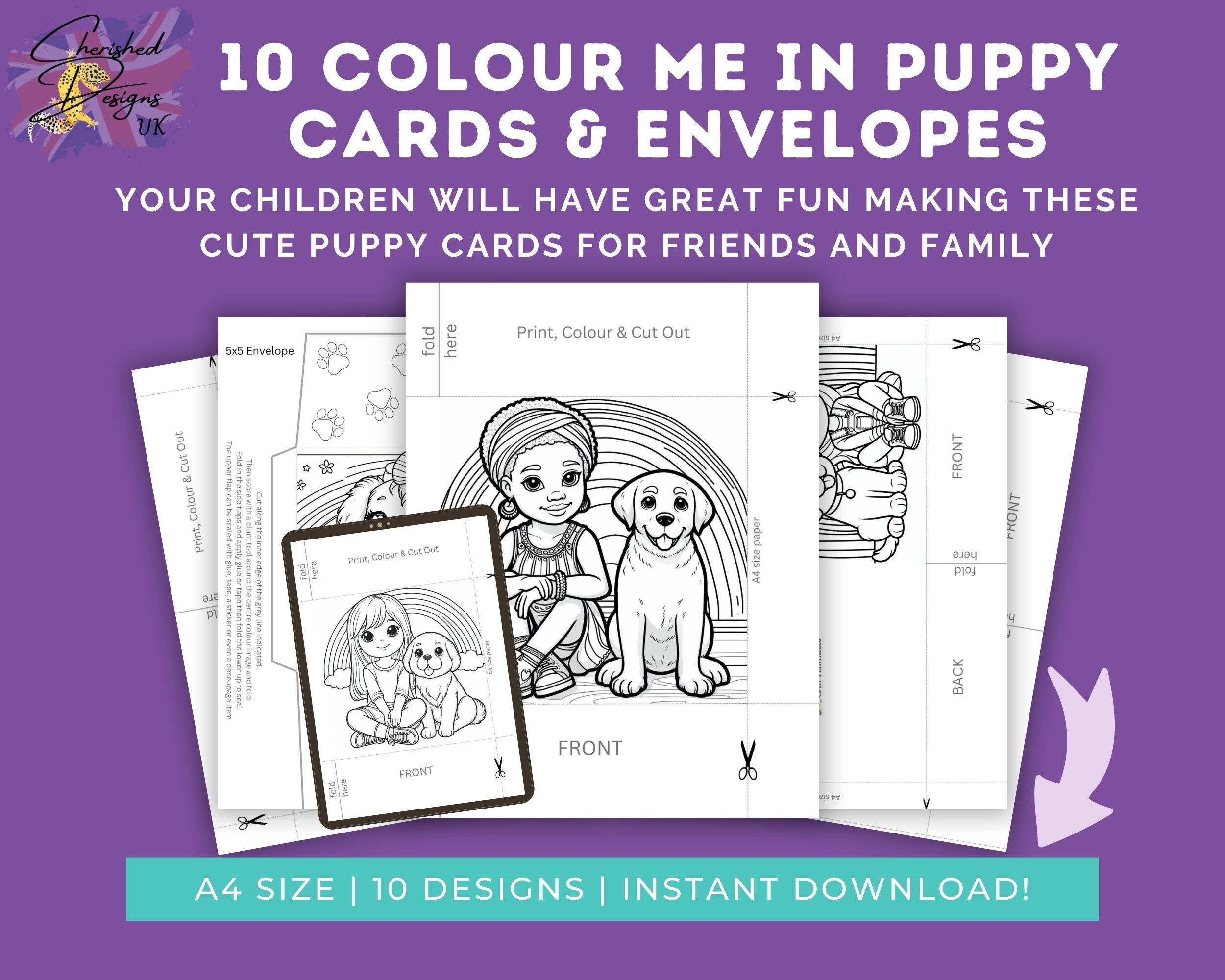 Printable Card Template Puppy