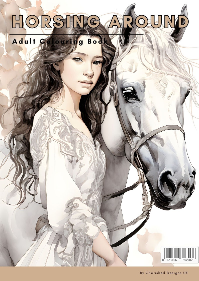 Printable Horsing Around Adult Colouring Book Etsy