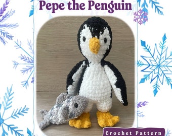 Pepe the Penguin- Crochet/Amigurumi Pattern | crochet plushie pattern only