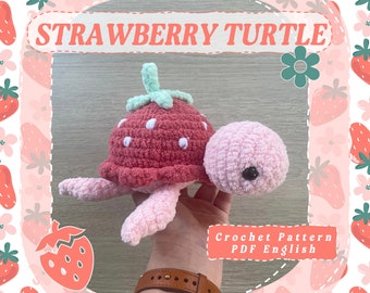 Strawberry Turtle Crochet/Amigurumi Pattern | Crochet Plushie Pattern