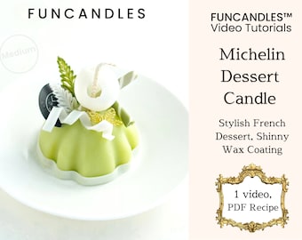 MICHELIN STYLE DESSERT cursus kaarsen maken • zachte cakekaars die u kunt scheppen, recept voor gebakken kaarsen, goed voor beginners