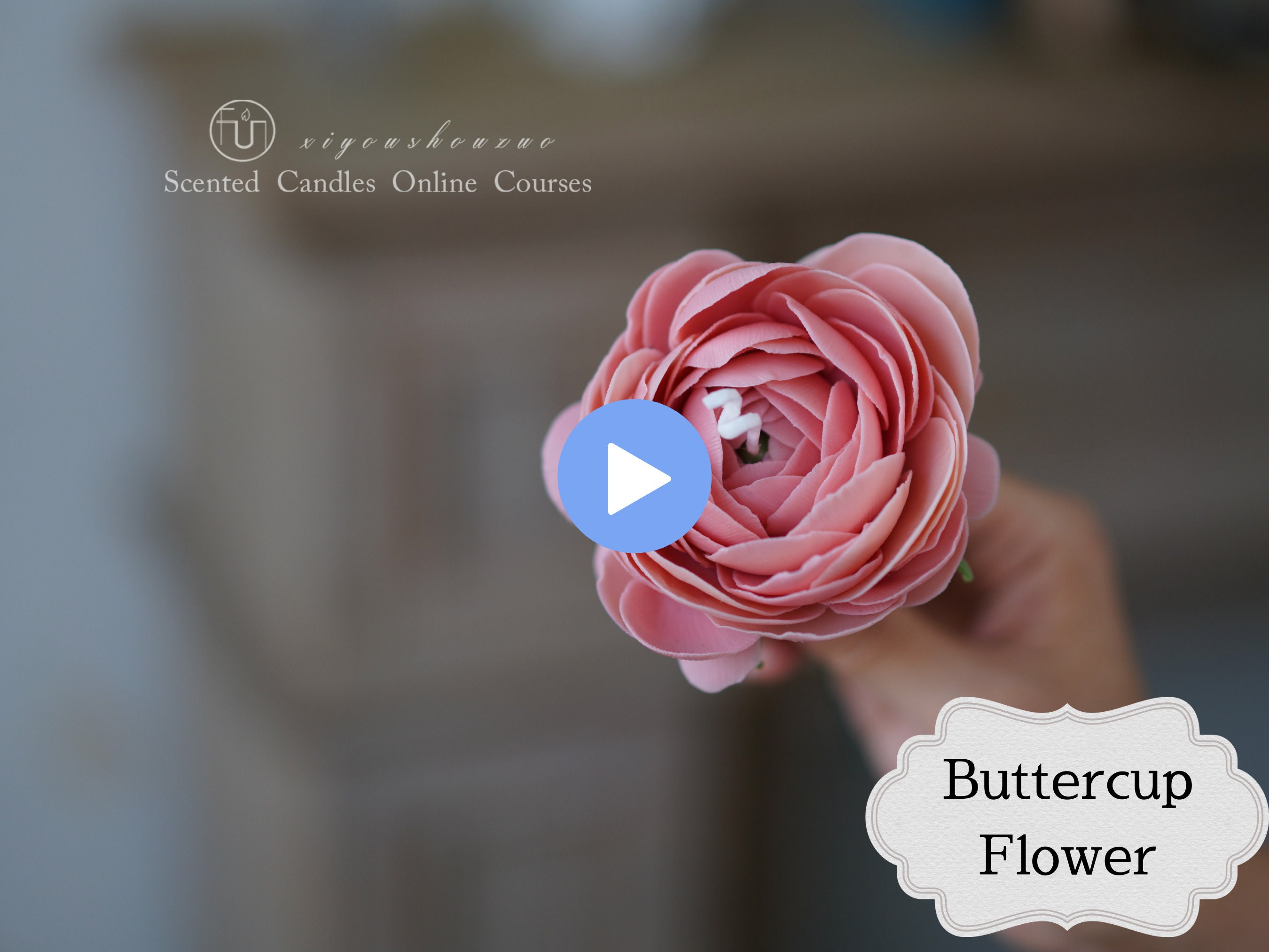 BUTTERCUP Flower Candle Making Course Healthy Beeswax Candle, Garden