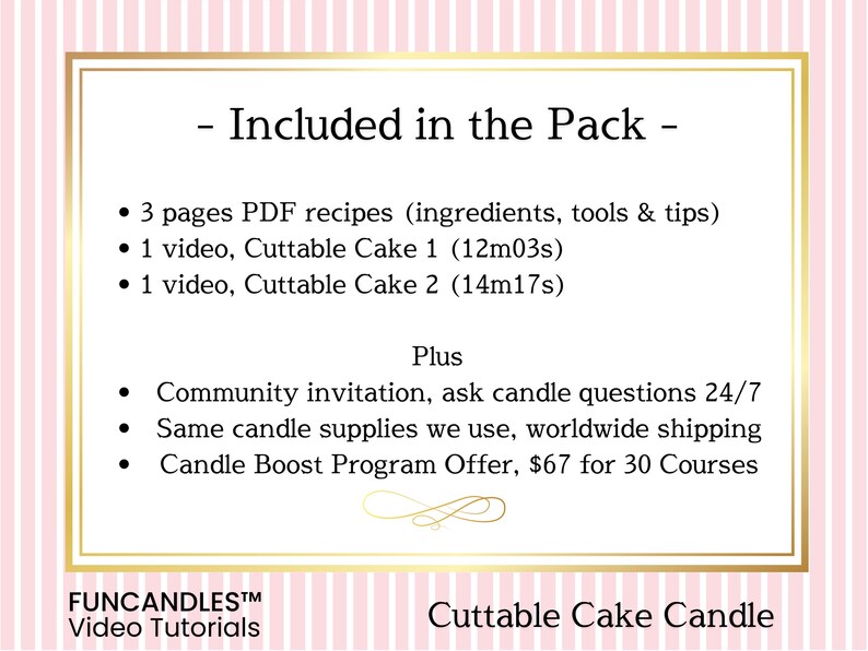 CUTTABLE CAKE Candle Making Course Birthday Cake Candle Etsy CUTTABLE CAKE Candle Making Course Birthday Cake Candle Etsy