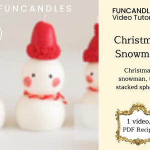 CHRISTMAS SNOWMAN• Soy Wax• Holiday Candles•  good for beginners