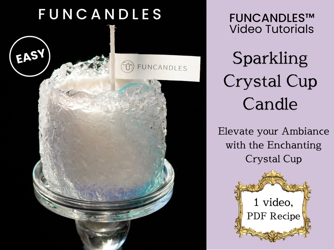 CRYSTAL CUP Candle Making Course Transparent Cup Candle Jar, Gel Wax