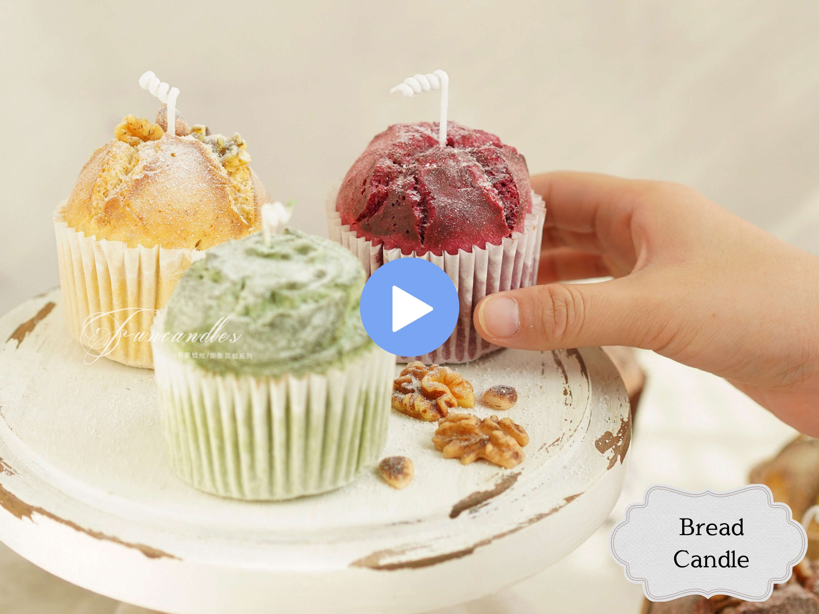 CUPCAKE Baking Candle Making Course Muffin Baking Cake Candle, Soy Wax  Baking Pillar Candle, Good for Beginners 