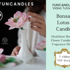 LOTUS candle making course • healthy beeswax flower candle, detailed rose flower candle recipe, good for beginners