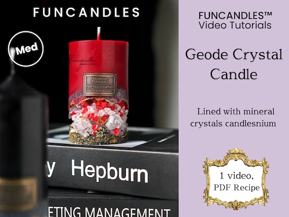 GEODE crystal candle making course • crystal candle recipe，Palm Wax and Soy Wax Candle