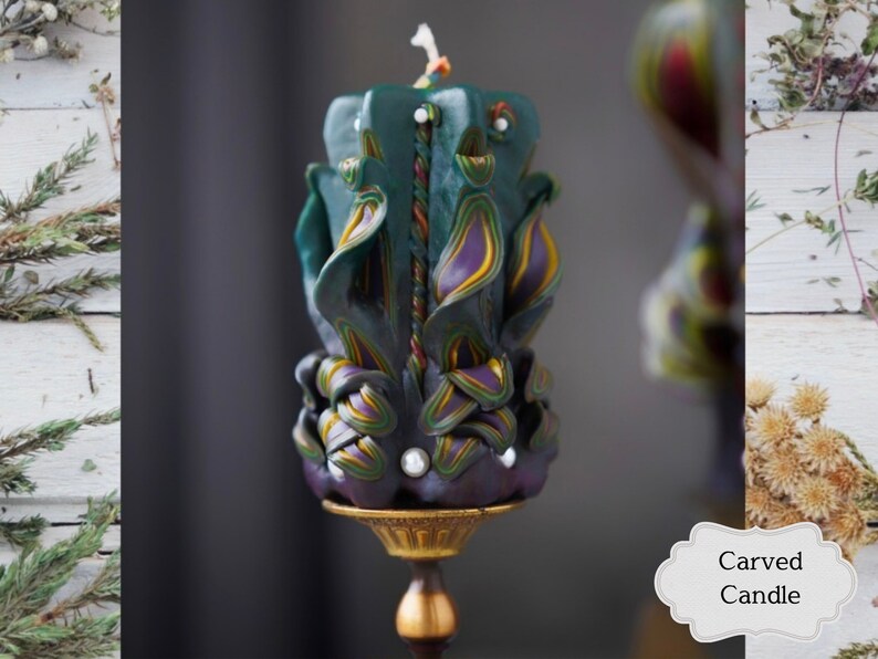 CARVED CANDLE Layering Different Colored Waxes, cut and Curl Candles