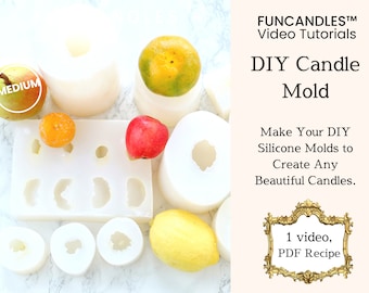 DIY FRUIT MOLD candle making course •  soy wax, beeswax candle, diy candle, Silicone liquid mold