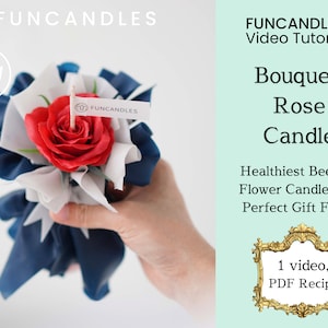 BOUQUET ROSE candle making course • healthy beeswax flower candle, rose flower candle recipe, good for beginners