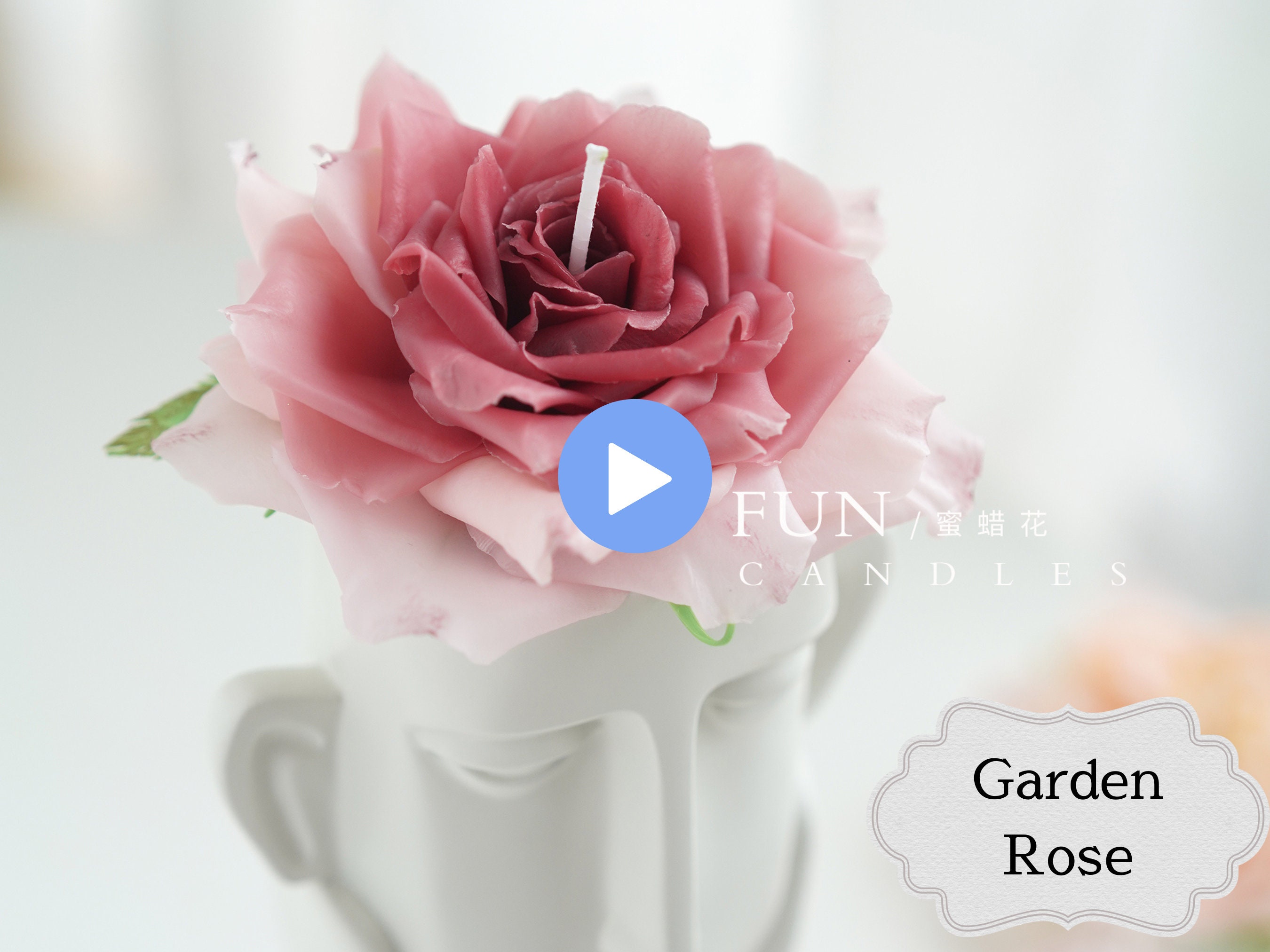 ROSE FLOWER Candle Making Course • Healthy Beeswax Flower Candle ...