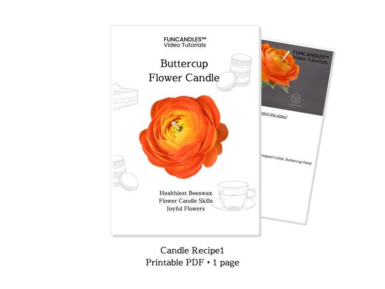 BUTTERCUP Flower Candle Making Course Healthy Beeswax Candle, Garden