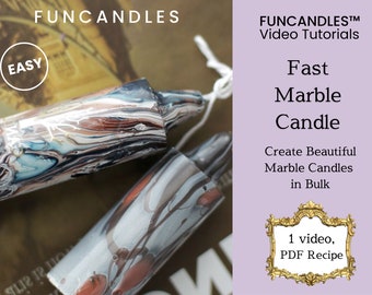 MARBLE CANDLE making course • make in bulk and fast, marble candle recipe, good for beginners