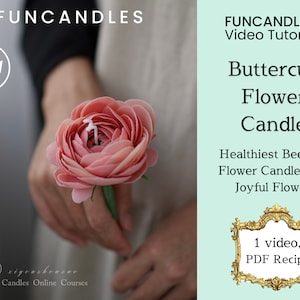 BUTTERCUP flower candle making course • healthy beeswax candle, garden buttercup candle recipe, good for beginners
