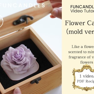 Mold Version Flower candle making course • healthy beeswax flower candle,  flower & fragrance diffuser candle recipe