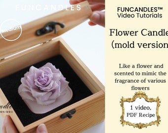 Mold Version Flower candle making course • healthy beeswax flower candle,  flower & fragrance diffuser candle recipe
