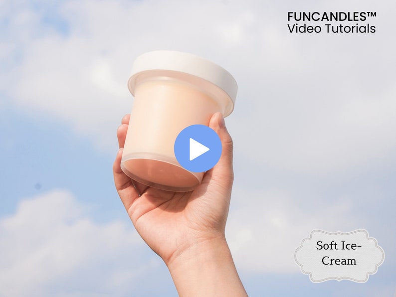 ICE CREAM Soft Candle Making Course Dessert Candle Recipe, Soy Wax Soft