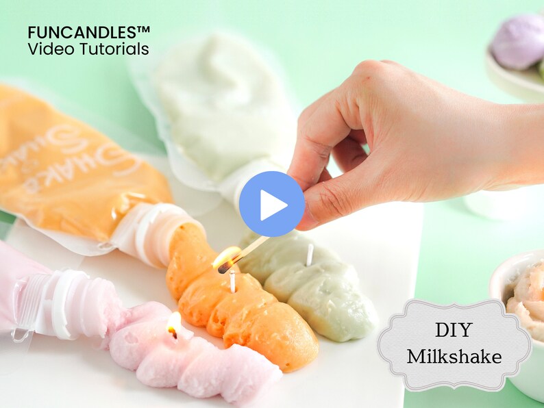MILKSHAKE Liquid Dessert Candle Making Course Soft Candle Recipe, Make