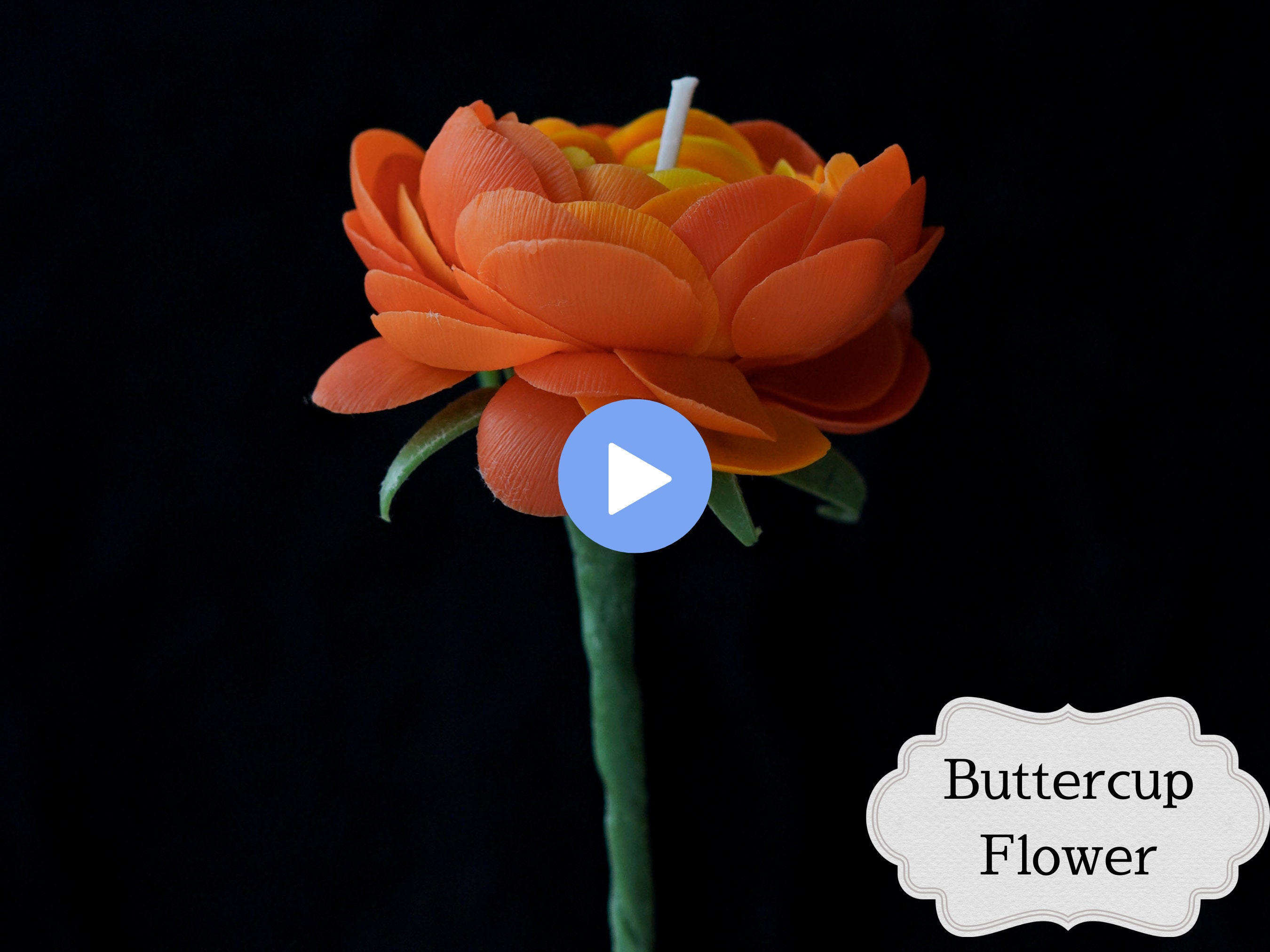BUTTERCUP Flower Candle Making Course Healthy Beeswax Candle, Garden