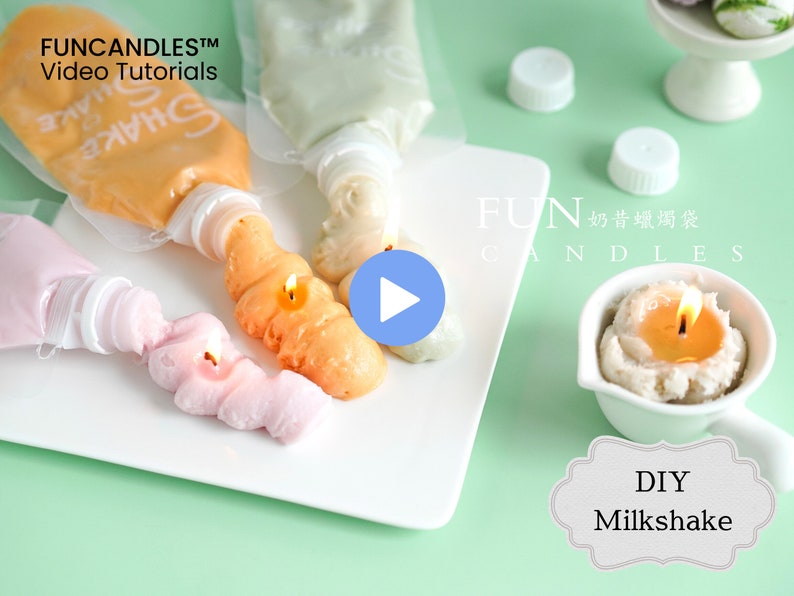 MILKSHAKE Liquid Dessert Candle Making Course Soft Candle Recipe, Make