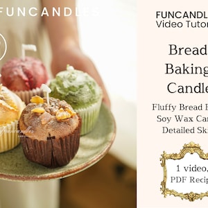 BREAD Baking Candle • baked cupcake candle recipe, soy wax baking pillar candle, good for beginners