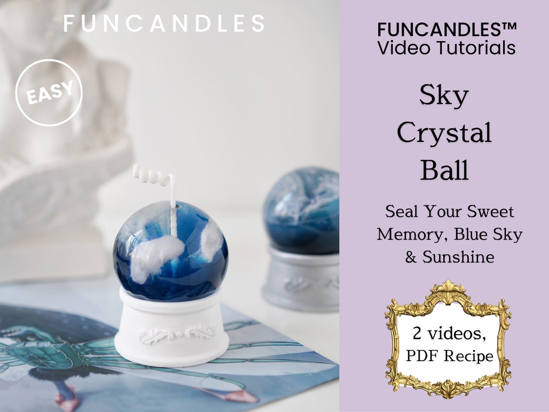 2in1 SKY CRYSTAL BALL Candle and Base Making Course Transparent