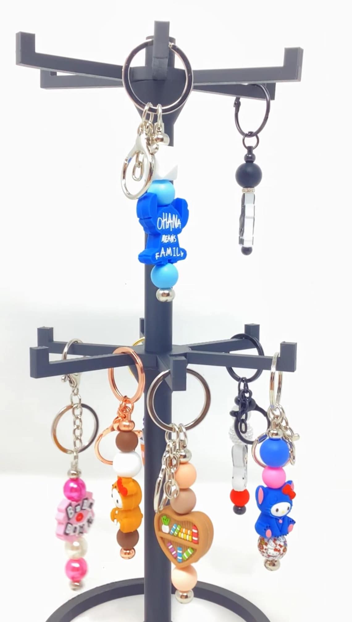 3D Printed Rotating Keychain Display Stand: Craft Fair Organizer - Etsy