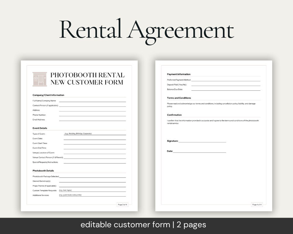 Photo Booth Contract Template Photo Booth Template Photo Booth Rental Agreement Editable Photo Booth Contract Template Photo Booth Template Photo Booth Rental Agreement Editable