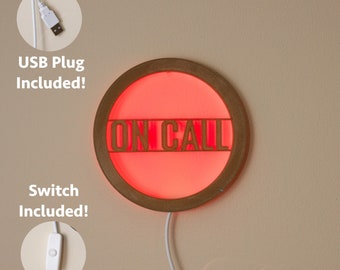 On Call usb Light - Mini 5-inch business meeting work from home busy LED neon sign with switch