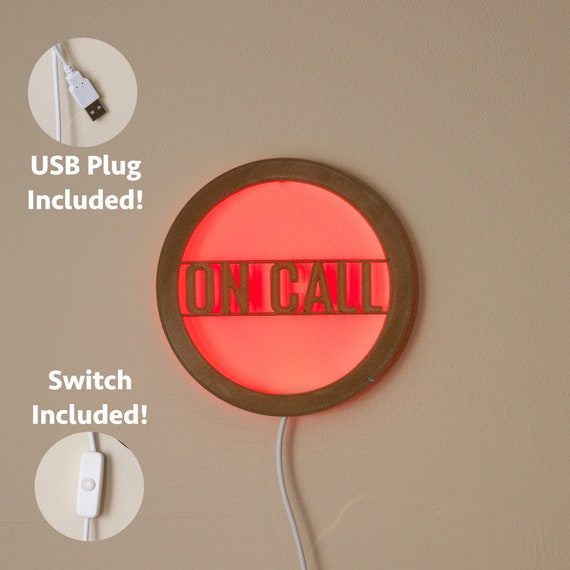 On Call Usb Light Mini 5 inch Business Meeting Work From Home Busy LED Neon Sign With Switch Etsy