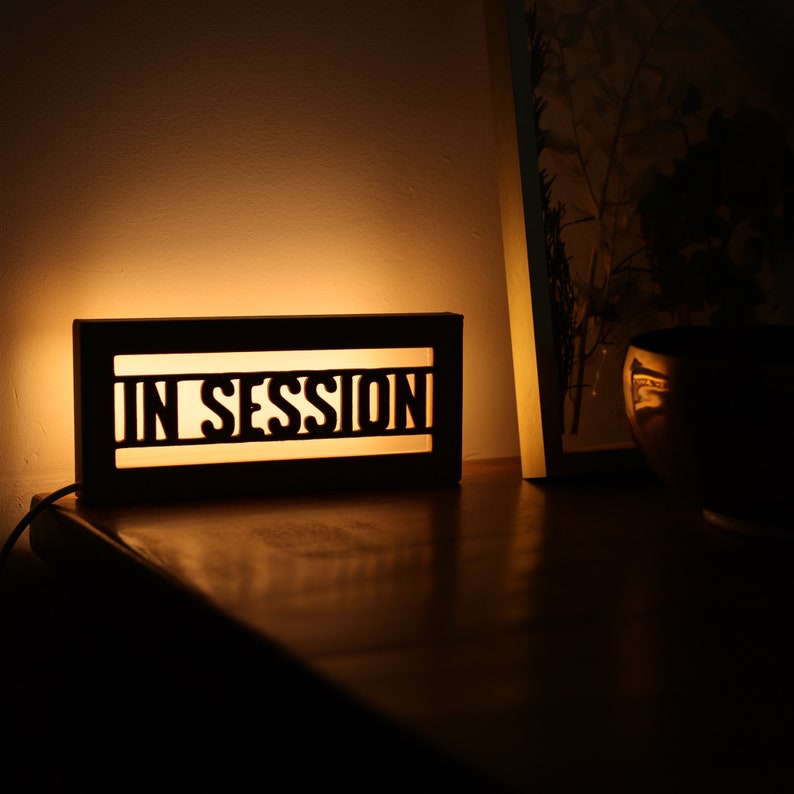 In Session LED Desk Sign: 3d-printed 6-inch USB Light With Switch - Etsy
