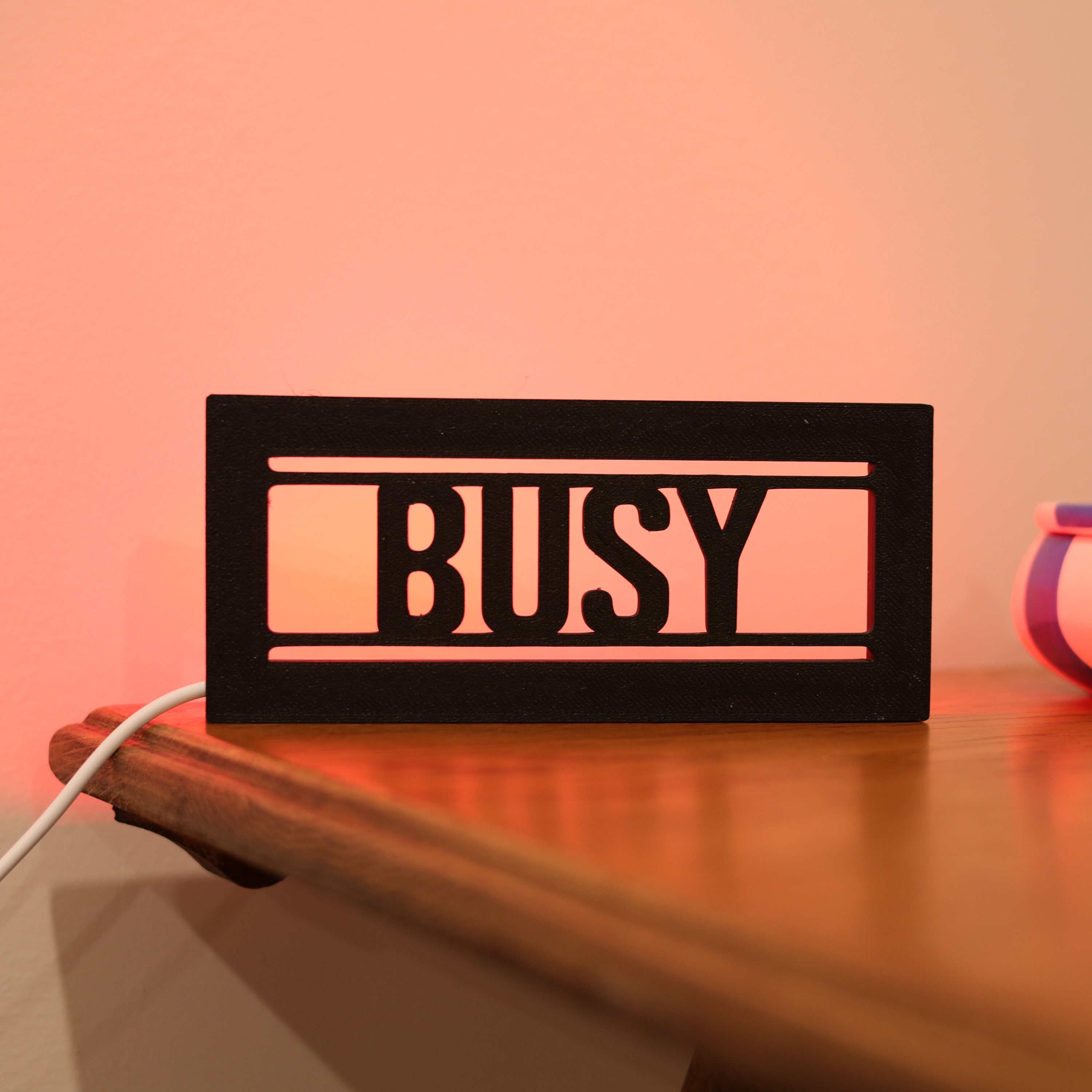 Busy LED Desk Sign: 3D Printed 6-inch USB Light With Switch - Etsy