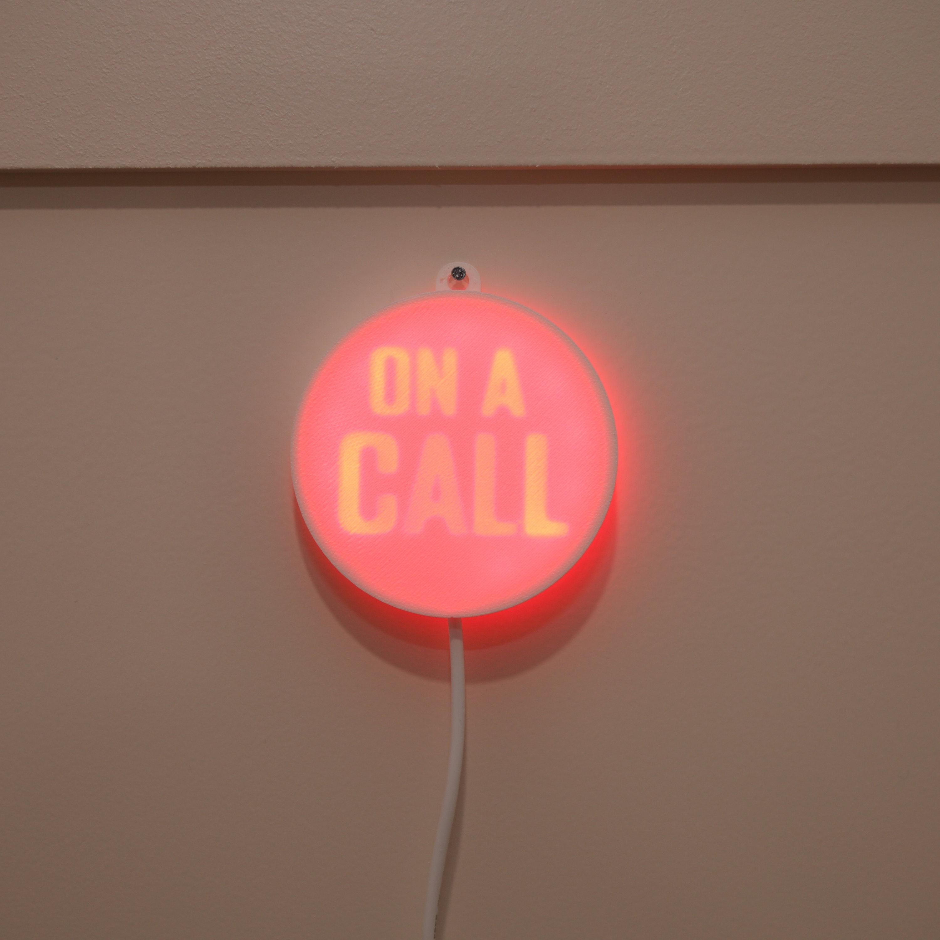 3" busy work indicator on call light sign - USB powered with switch