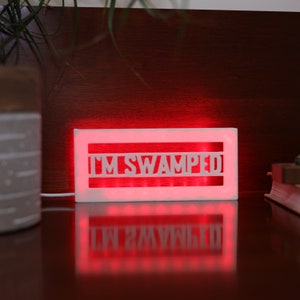 I'M Swamped desk usb light - 6-inch business meeting work from home busy tabletop LED neon sign with switch