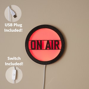 On Air USB Light - 5-inch work from home recording LED neon sign with switch