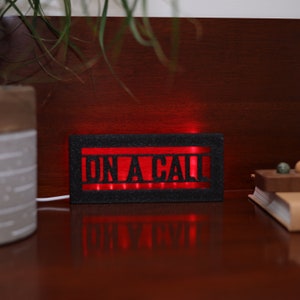 On a Call desk usb light - 6-inch business meeting work from home busy tabletop LED neon sign with switch