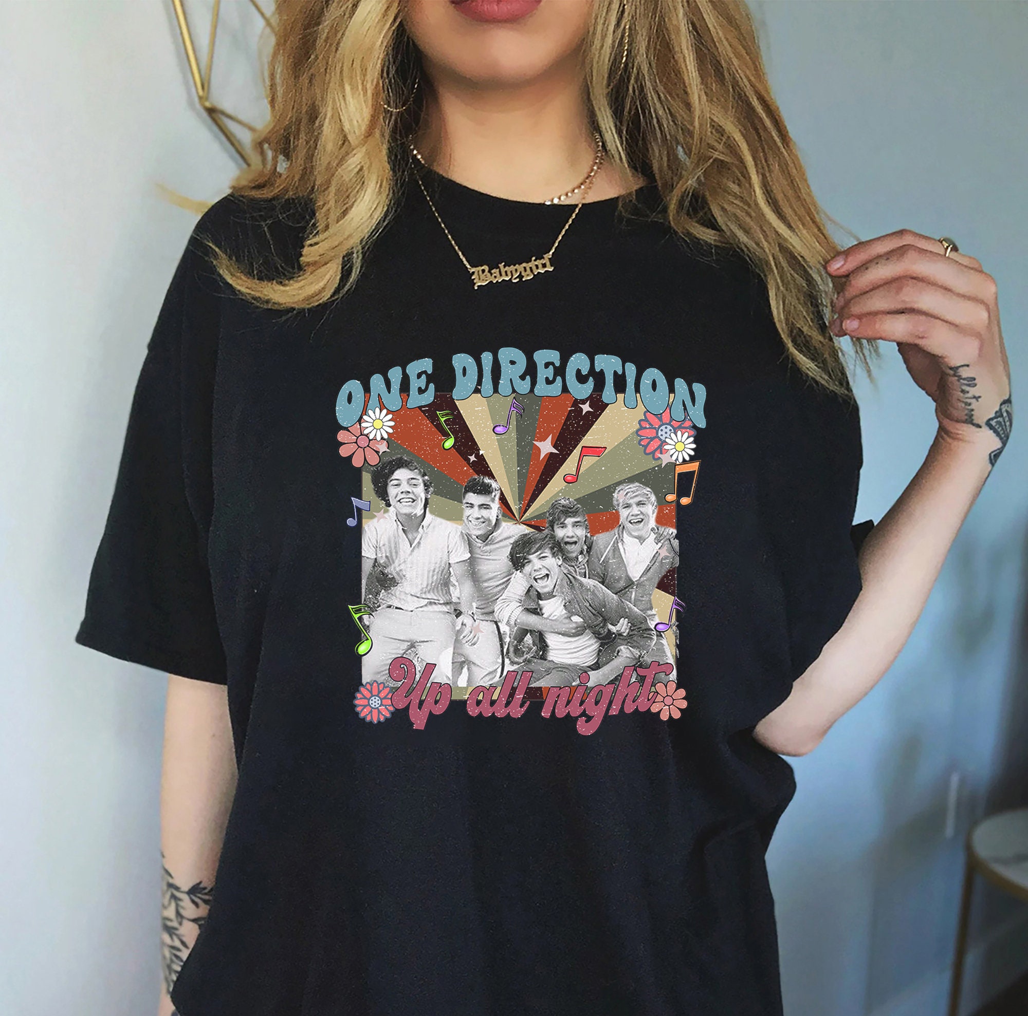 Louis Tomlinson Doudle Art Shirt Vintage 90S Merch One Direction T