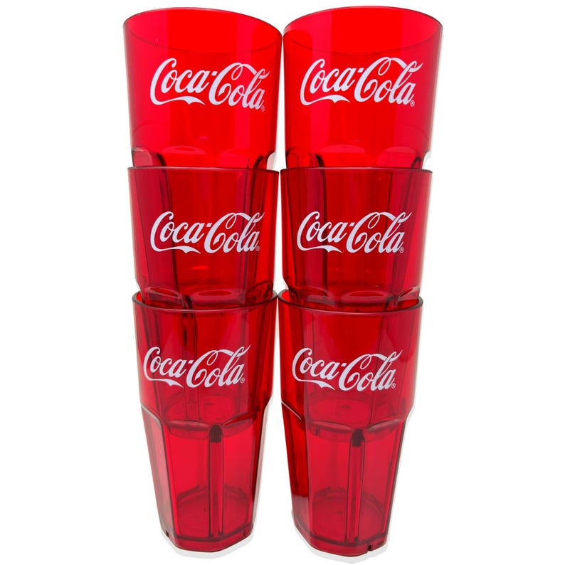 The Kitchen Boutique Coca-Cola & Pepsi Tumblers, 20oz/22oz/24oz/32oz – 6 Pack - Heavy-Duty, Shatterproof, Reusable, Stackable, BPA Free image 11