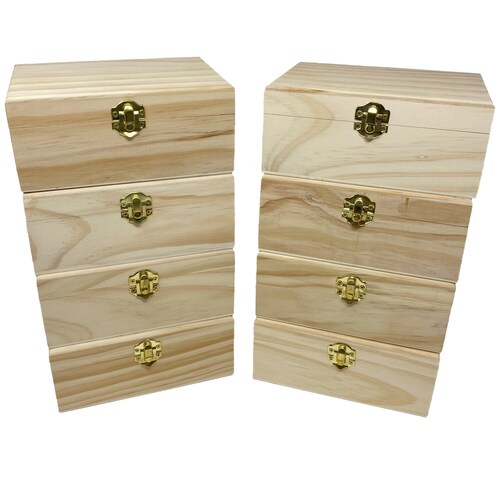 8 Unfinished Wooden Boxes for Crafts 6.9x4.9x3.0inch Sanded Etsy