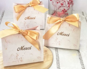 Small Wedding Welcome Bags "Merci", Small favor bags for guests, Wedding Candy bags, Baby Shower favors