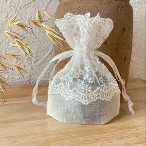 Lace Wedding Favor Bags, Wedding candy bags, Lace favor bags , Baby shower favors candy bags lace drawstring bags wedding favors image 1