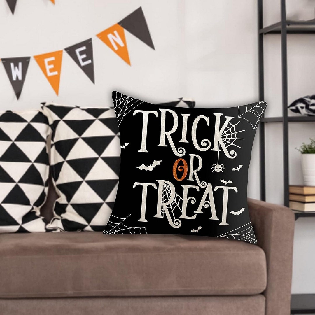 Cute Halloween Pillowcases Halloween Linen Pillow Covers Etsy